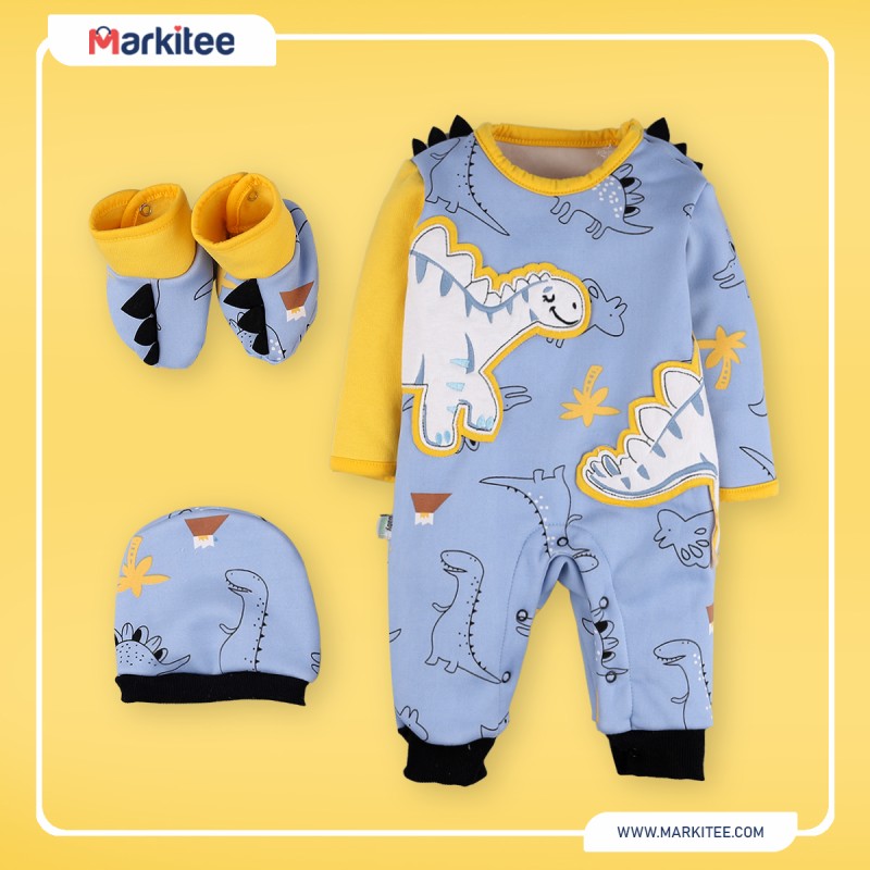 Dragon-jumpsuit-with-cape-and-lined-socks-light-blue-color-Size-3-6-Months-SH6250-D1